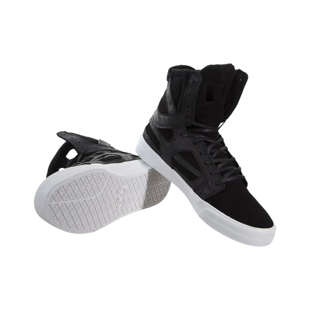 Baskets Montantes Supra SkyTop II HF Noir Black/White Homme | WVV-03801094